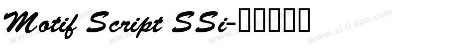 Motif Script SSi字体转换